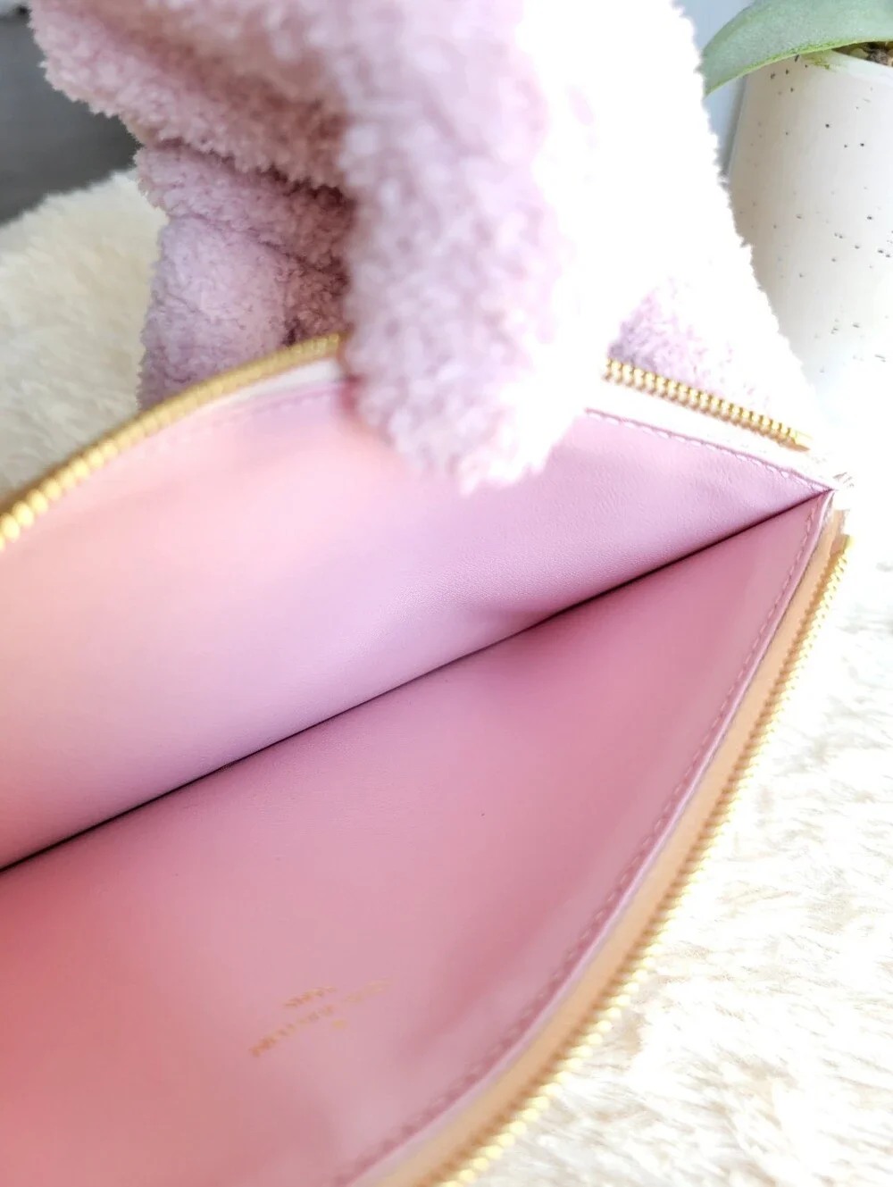 Louis Vuitton FELICIE Insert Coin Make Up Purse Wallet Damier Azur Rose